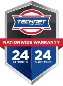 TechNet 24-month or 24,000-mile Nationwide Warranty shield icon